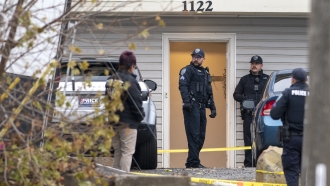 Officers investigate a homicide near the University of Idaho campus.