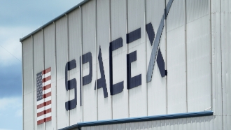 The SpaceX logo.