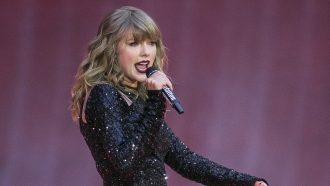 Taylor Swift performs.
