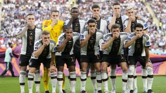 Germany Players Cover Their Mouths At World Cup In FIFA Protest