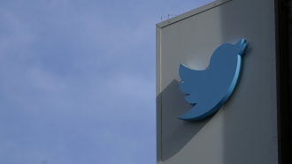 A Twitter headquarters sign is shown in San Francisco