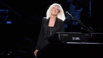 Christine McVie from the band Fleetwood Mac performs at Madison Square Garden.