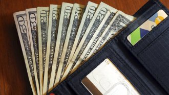 Cash in a wallet