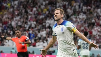 England's Harry Kane celebrates scoring his side's second goal