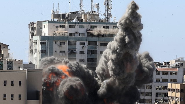 Israeli Strikes Kill 10 In Refugee Camp, Topple News Media Building