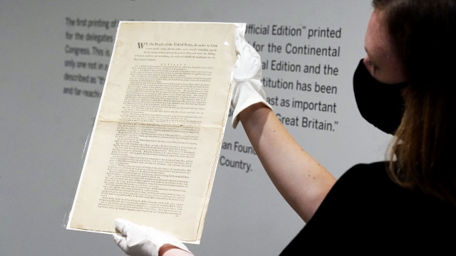 Sotheby's Puts Rare U.S. Constitution Copy Up For Auction