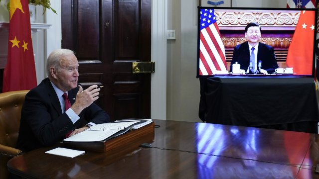 President Biden Hosts China President Xi Jinping In Virtual Meeting