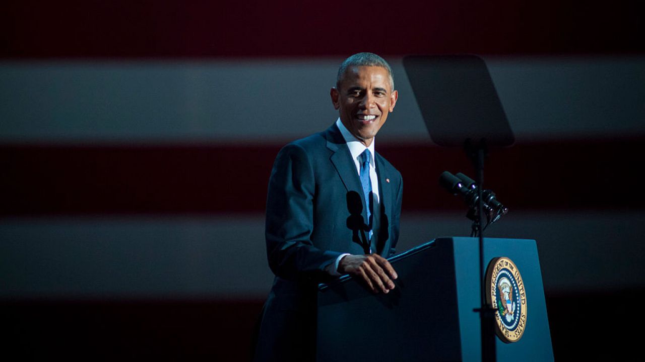 President Obama gives speech in his final farewell address in Chicago