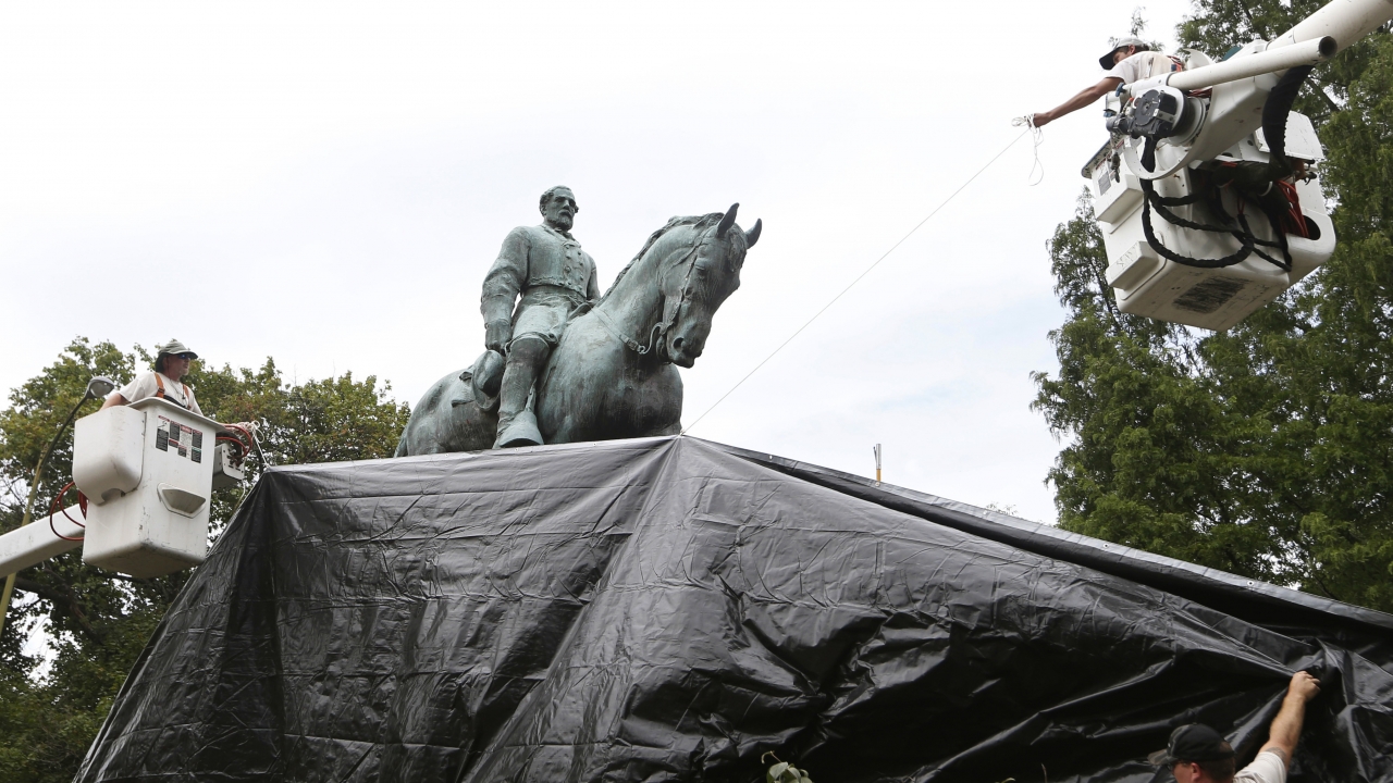 A statue of Confederate Gen. Robert E. Lee in Charlottesville, Virginia.