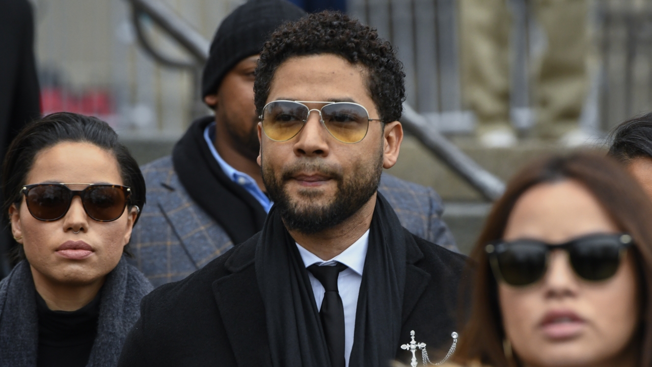 Former "Empire" actor Jussie Smollett leaves the Leighton Criminal Courthouse in Chicago