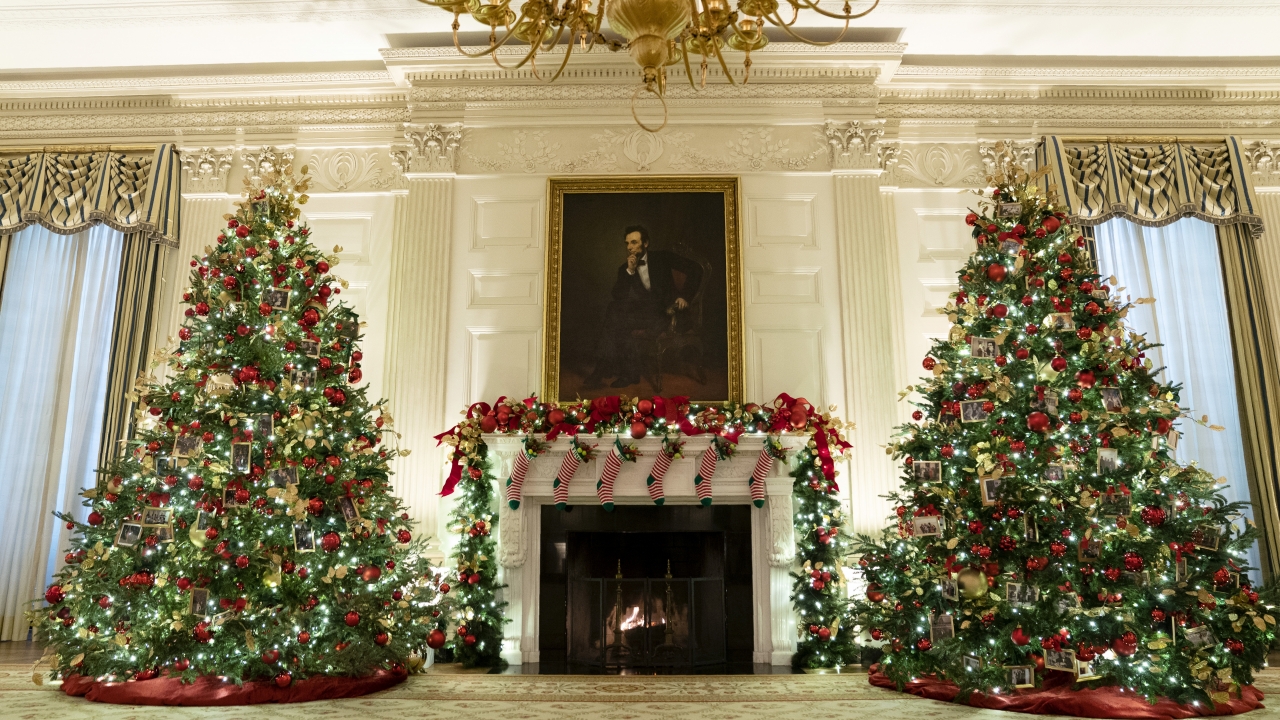 Christmas decorations at the White House