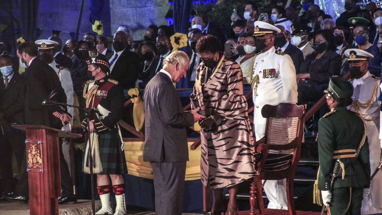 Barbados' new President Sandra Mason and Prince Charles