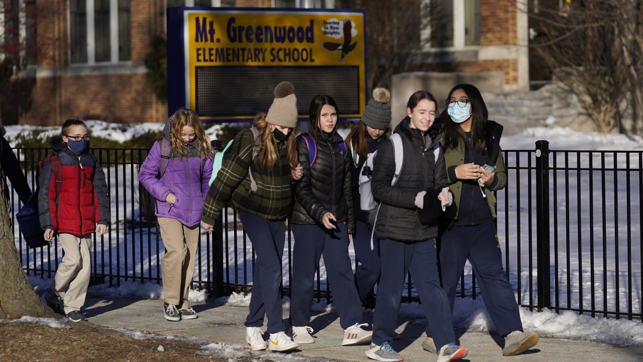 Students at the Mt. Greenwood Elementary School in Chicago