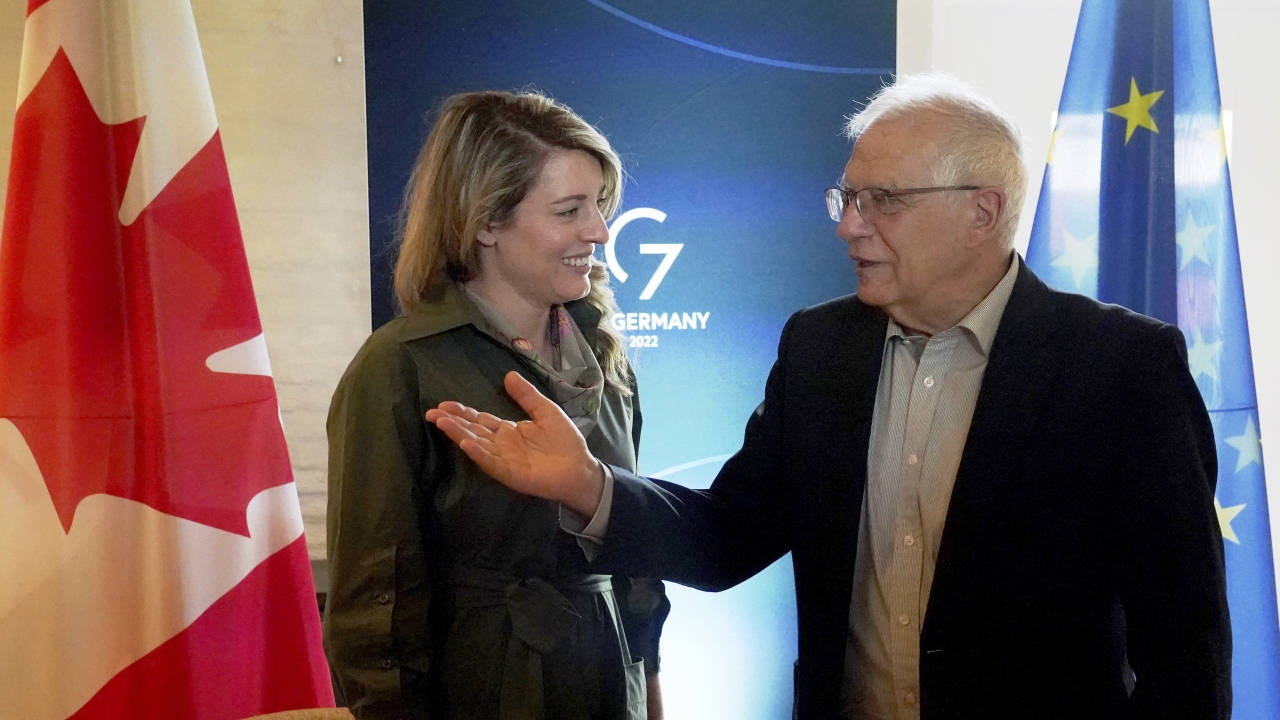 Melanie Joly, Foreign Minister of Canada, and Josep Borrell, EU High Representative for Foreign Affairs and Security Policy